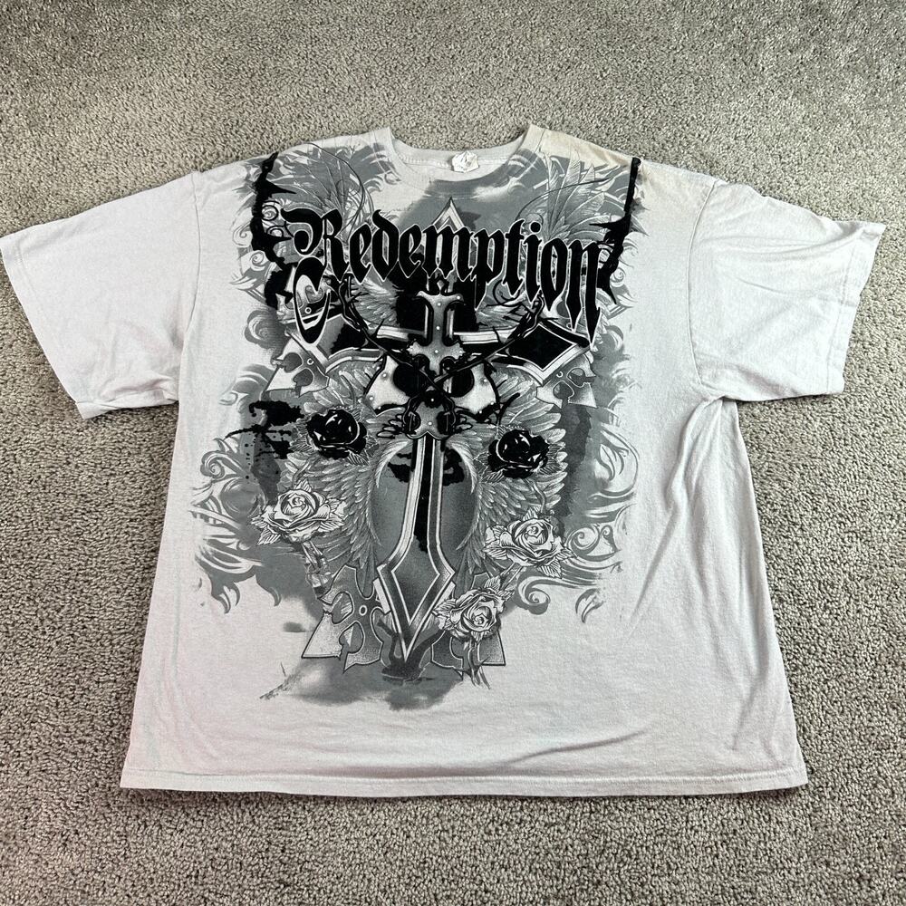 Redemption Graphic Short Sleeve Tee - White/Gray